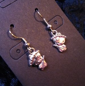 Handcrafted Hello Kitty Musician Charm Earrings